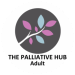 Logo that says "The Palliative Hub - Adults"